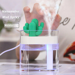 (Copy) 160ML Ultrasonic Air Humidifier Clear Cactus Color Light USB Essential Oil Diffuser Car Purifier Aroma Diffusor Anion Mist Maker